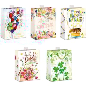 Geschenktragetasche SKORPION Medium, 10er Sortiment, bunt