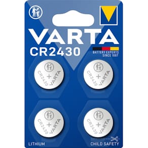 Knopfzellen-Batterie VARTA CR2430, 4 Stück, silber