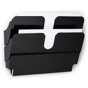 Broschyrställ vägg 2A4L magnetiskt svart 2-pack