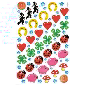 Schmucketiketten Avery Zweckform Creative Glücksbringer, bunt, 3 