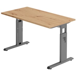 Schreibtisch HAMMERBACHER OS612, 120x67,2 cm, Asteiche/Graphit