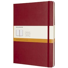 Notesbog Moleskine Classic linjeret, rød 190x250 mm, 24 stk