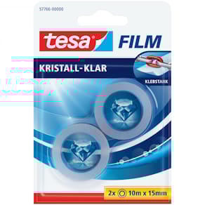 Klebefilm tesa Kristall-Klar, 10 m x 15 mm, 2 Rollen
