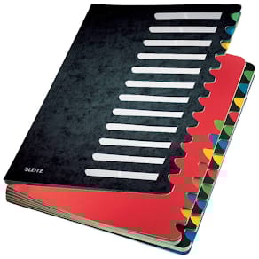 Ordnungsmappe Leitz, 24-teilig, schwarz