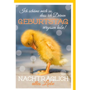 Geburtstagskarte BRAUN + COMPANY, nachträglich