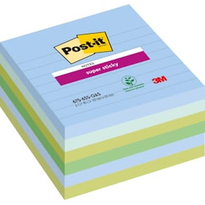 Notitieblok Post-it Super Sticky XL Oasis, 90 vel, 101 x 101 mm