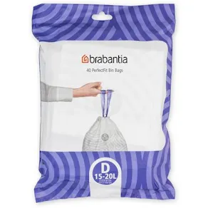 Insatspåse D BRABANTIA 15-20L vit 40/fp