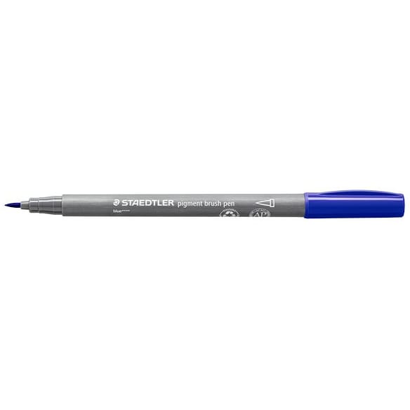 Fiberpenn STAEDTLER brush blå