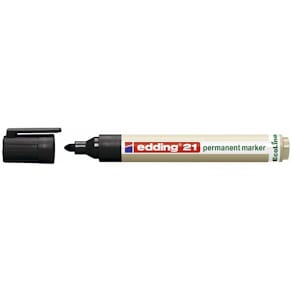 Permanent marker edding EcoLine 21, 1,5–3 mm rund, sort, 10 stk