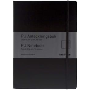 Notesbog BNT A4 sort, 80 g/m², 12 stk