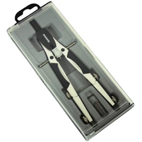 Geometriezirkel DONAU, 170 mm, silber, 2 Gelenke, mit Minenbüchse