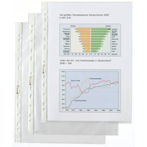 Prospekthülle Q-CONNECT KF01955, A4, 100 St, genarbt