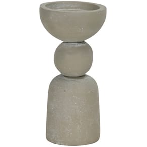 Kerzenhalter Aluminium, creme, 165 x 80 mm