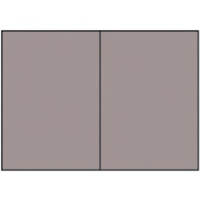Faltkarte Rössler Paperado, B6 hoch doppelt, planliegend, taupe