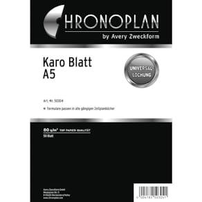 Ersatzeinlage Chronoplan, A5, 50 Blatt, kariert