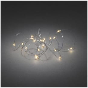 Ljusslinga 20 amber LED 1,9m silver