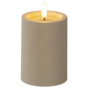 Blockljus KONSTSMIDE LEDtimer beige 10cm