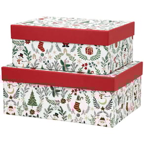 Geschenkkarton RÖSSLER Joyful, 2er-Set, rechteckig, bunt