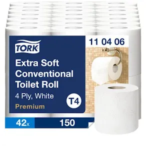 Toalettpapper TORK Pre T4 4-lag 42/krt