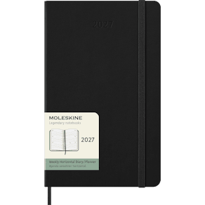 Moleskine Classic Hard 12M Weekly Horizontal Large Svart 2027