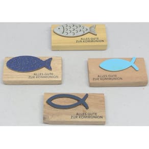 Holzfisch Noname Kommunion, sortierte Motive