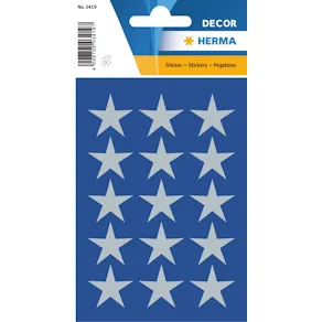 Herma stickers Decor stjärna silver (3)