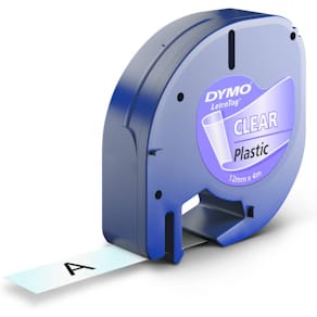 Beschriftungsband DYMO LetraTag, transparent/schwarz