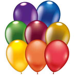 Luftballon KARALOON Metallic, sortiert, 8 Stück