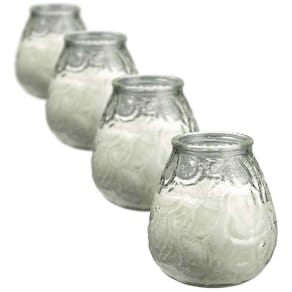 Vokslys i transparent kop, 60 t brændetid, pk/12