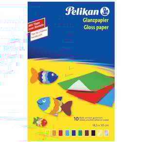 Glanzpapier Pelikan 232 M/10, 30 x 18 cm, gummiert