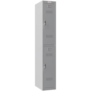Garderobenschrank Phoenix Safe PL1230GGE, 2 Fächer, grau/grau