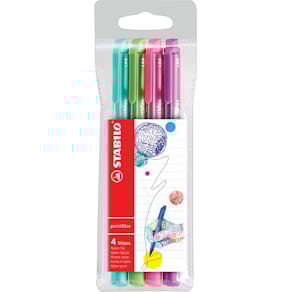 Schrijfstift STABILO pointMax, 0,8 mm, etui van 4 stuks