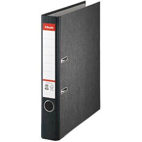 Ordner Esselte standaard, A4, rug 55 mm, gewolkt karton, zwart