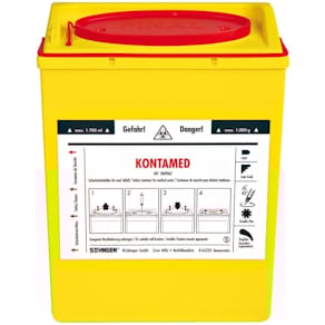 Sicherheitsbehälter SÖHNGEN KONTAMED, 1,7 l, signalgelb/rot