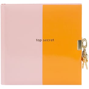 Tagebuch Goldbuch Coloration mit Schloss, orange/rosé, 96 Seiten