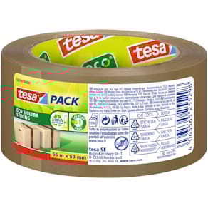 Packband tesa tesapack Eco & Ultra Strong ecoLogo, braun, 50 mm x