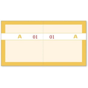 Kuponbog Mayland orange 130x70 mm, 10 stk