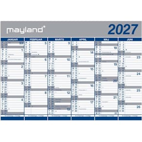 Vægkalender Mayland Kæmpe 2027, 60 x 70,7 cm, flerfarvet, FSC