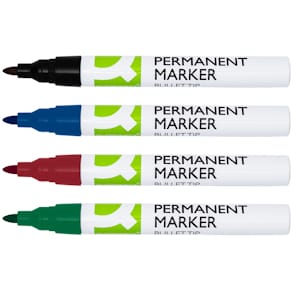 Permanentmarker Q-Connect Alu-Schaft, 4 St., sortiert