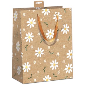 Geschenktragetasche SKORPION, Kraftkarton, Blümchen