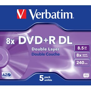 DVD+R VERBATIM 8,5GB Dual Layer 5/fp