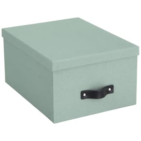 Förvaringsbox m.lock kartong Mint