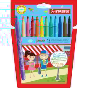 Fasermaler STABILO power, Etui, 12 Stück