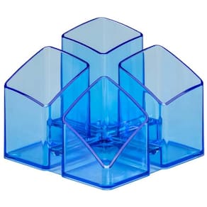 Schreibtischköcher HAN SCALA, blau-transparent