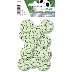 Leuchtsticker HERMA Fußball, bunt, 12 Stück