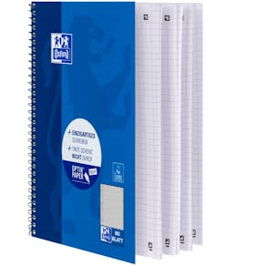 Collegeblock Oxford, A5+, 80 Blatt, kariert, blau