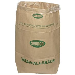 Papperssäck SVENCO papp/plast 125L 25/fp