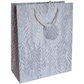 Geschenktragetasche PBS beflockt, weiß, 26x32x12 cm