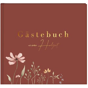 Gästebuch GOLDBUCH Blütenliebe, Hochzeit, bordeaux