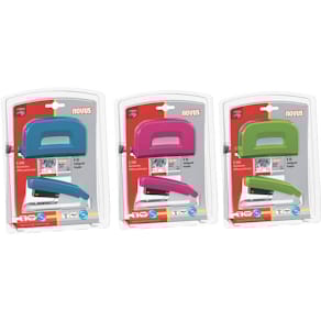 Locher- und Heftgerät-Set Novus E15 + E210, sortiert